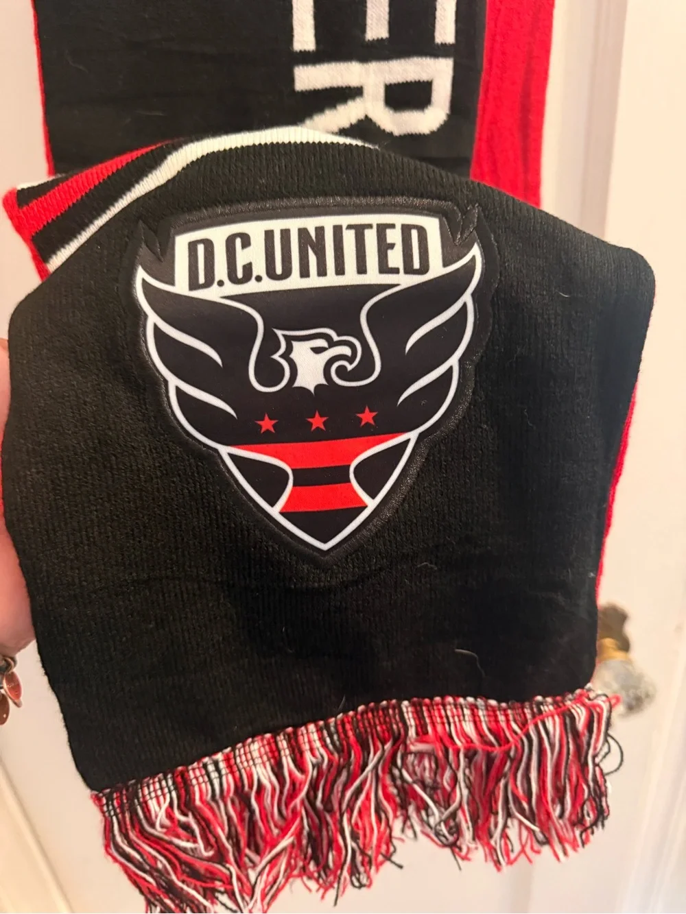 MLS DC United Reversible Knit Scarf with 25 Crest